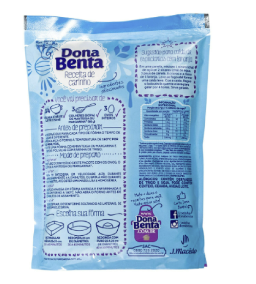 Dona Benta Mist. Bolo de Baunilha 450g