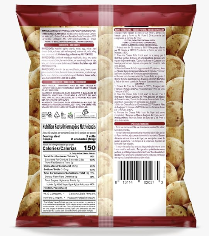 Forno de Minas Pão de Queijo Tradicional 1kg