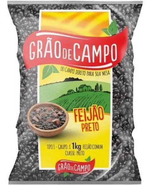 Grão de Campo Feijão Preto 1kg