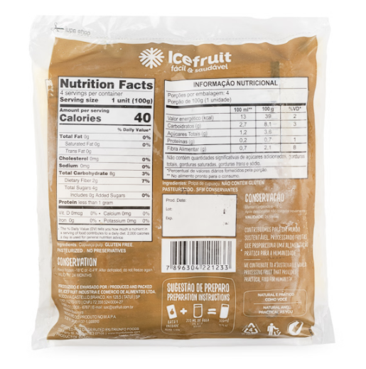 Polpa de Fruta Icefruit Cupuaçú 400g 